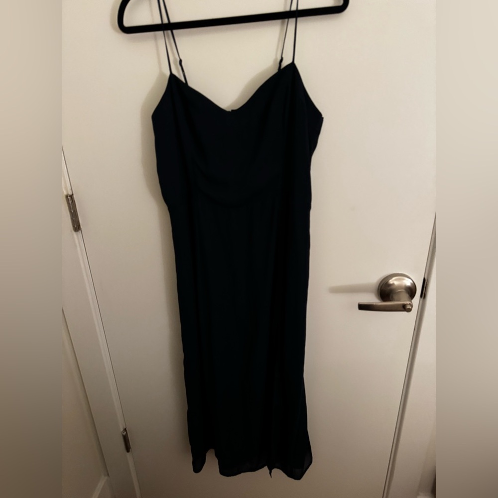 Abercrombie and Fitch Elegant Navy Spaghetti Strap Dress